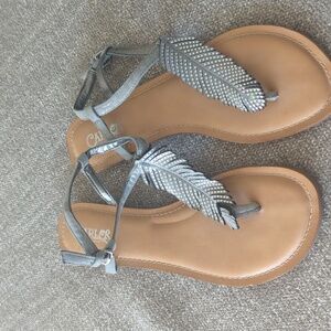 Carlos feather rhinestone sandal